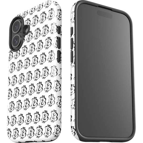 Bitcoin Pattern iPhone 16 Plus Impact Case