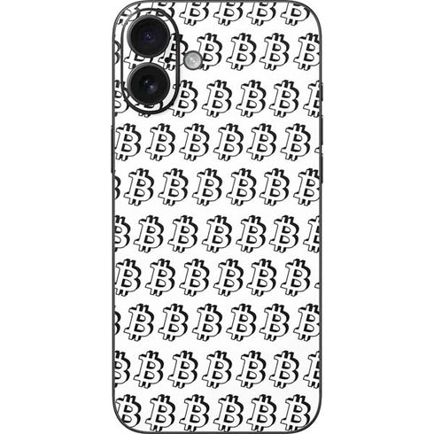 Bitcoin Pattern iPhone 16 Plus Skin