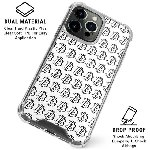 Bitcoin Pattern iPhone 16 Pro Max Clear Case