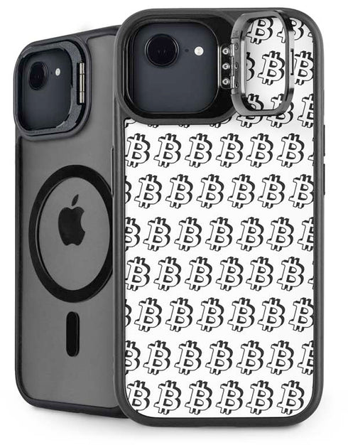 Bitcoin Pattern iPhone 16e Kickstand Case