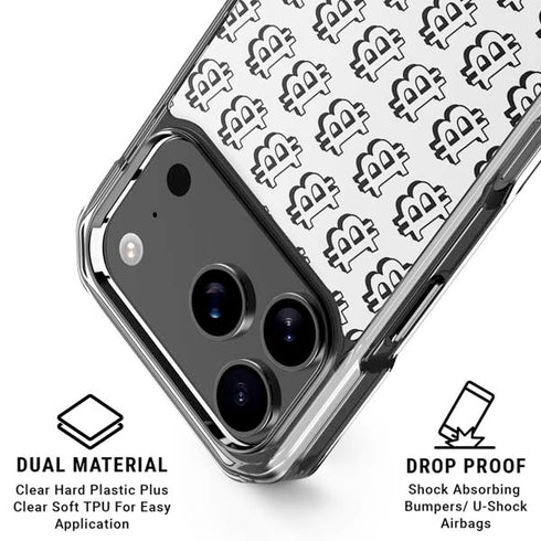 Bitcoin Pattern iPhone 18 Pro Clear Case