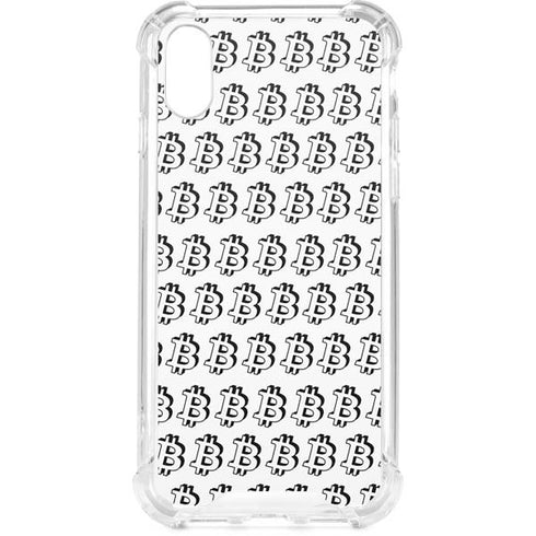 Bitcoin Pattern iPhone XS Clear Case