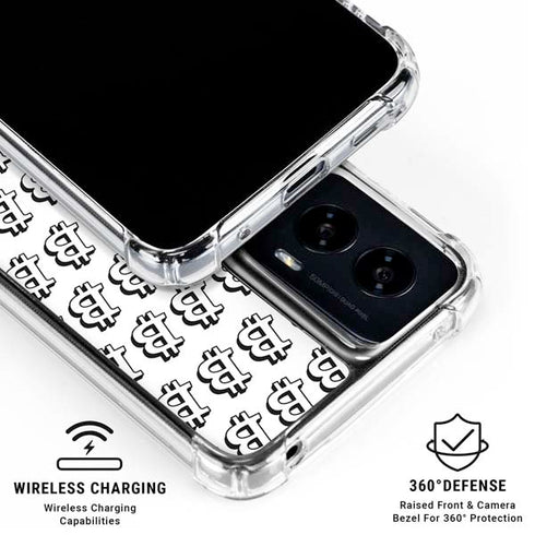 Bitcoin Pattern Moto G Power 5G (2024) Clear Case