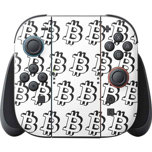 Bitcoin Pattern Nintendo Skins