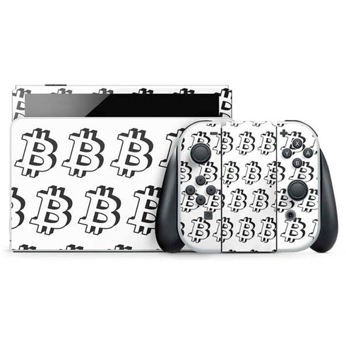 Bitcoin Pattern Nintendo Skins