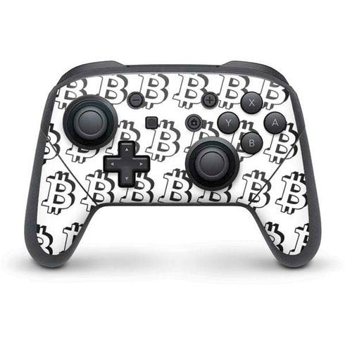 Bitcoin Pattern Nintendo Skins