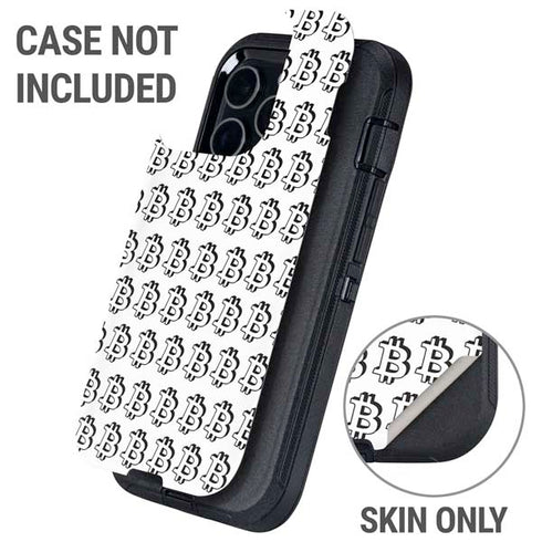 Bitcoin Pattern Otterbox Defender iPhone Skin