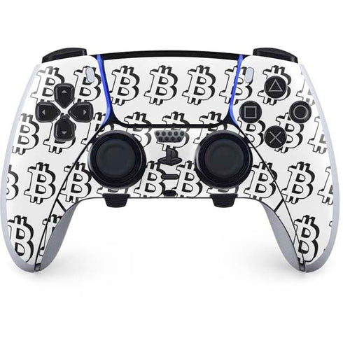 Bitcoin Pattern PS5 DualSense Edge Pro Controller Skin