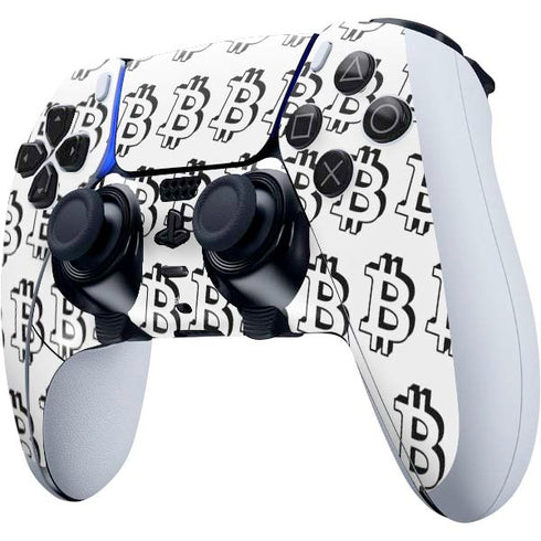 Bitcoin Pattern PS5 DualSense Edge Pro Controller Skin