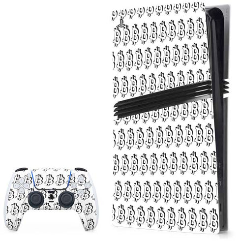 Bitcoin Pattern PS5 Pro Bundle Skin