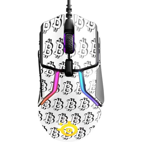 Bitcoin Pattern SteelSeries Rival 600 Gaming Mouse Skin