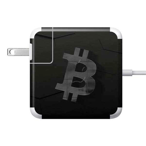 Bitcoin Textured Logo 85W Power Adapter (15 and 17 inch MacBook Pro Charger) Skin