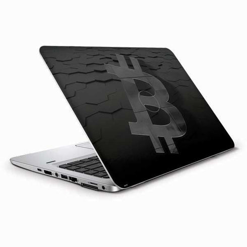 Bitcoin Textured Logo HP Elitebook Skin