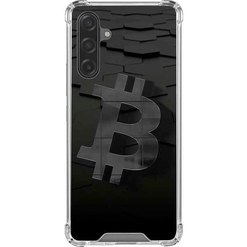 Bitcoin Textured Logo Galaxy A17 Clear Case