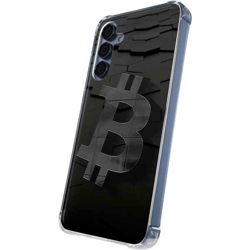 Bitcoin Textured Logo Galaxy A35 5G Clear Case