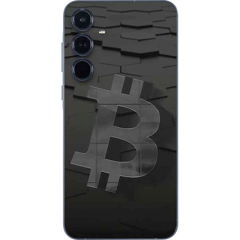 Bitcoin Textured Logo Galaxy A35 5G Skin