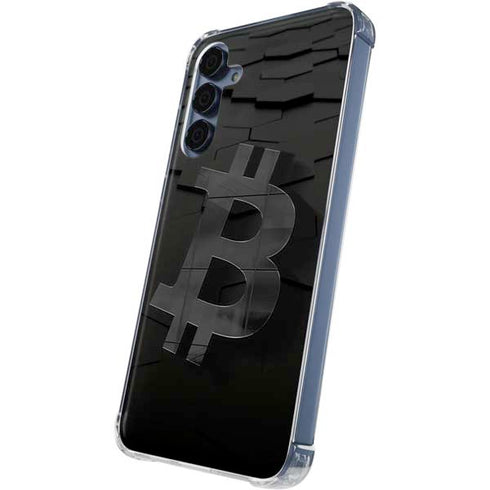 Bitcoin Textured Logo Galaxy A55 5G Clear Case