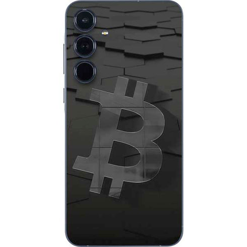 Bitcoin Textured Logo Galaxy A55 5G Skin