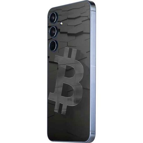 Bitcoin Textured Logo Galaxy A55 5G Skin