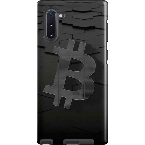 Bitcoin Textured Logo Galaxy Cases