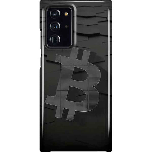 Bitcoin Textured Logo Galaxy Cases