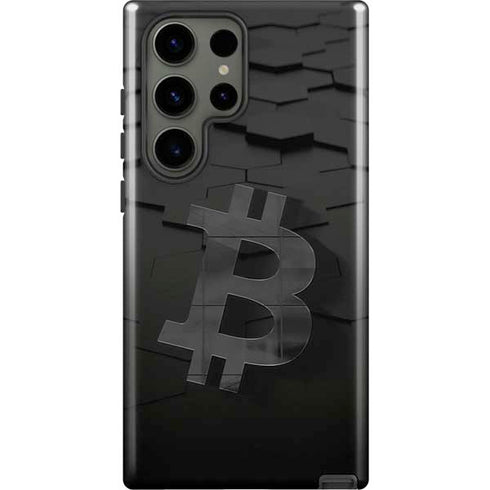 Bitcoin Textured Logo Galaxy S23 Ultra Pro Case