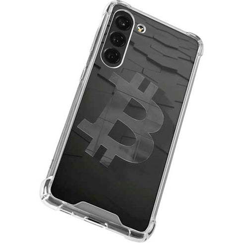 Bitcoin Textured Logo Galaxy S24 FE Clear Case