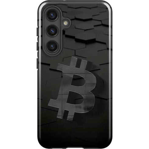 Bitcoin Textured Logo Galaxy S25 Impact Case