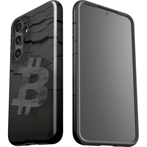 Bitcoin Textured Logo Galaxy S25 Impact Case