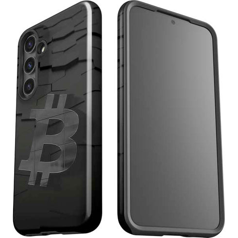 Bitcoin Textured Logo Galaxy S25 Plus Impact Case