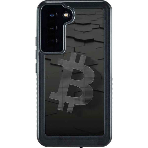 Bitcoin Textured Logo Galaxy S24 Plus Waterproof Case