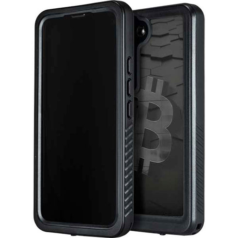 Bitcoin Textured Logo Galaxy S24 Plus Waterproof Case