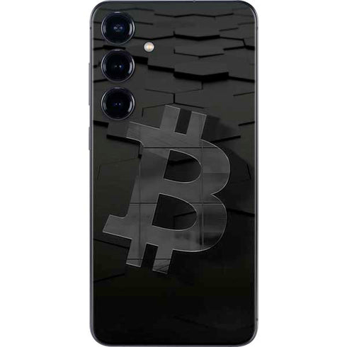 Bitcoin Textured Logo Galaxy S25 Skin