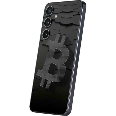 Bitcoin Textured Logo Galaxy S24 Skin