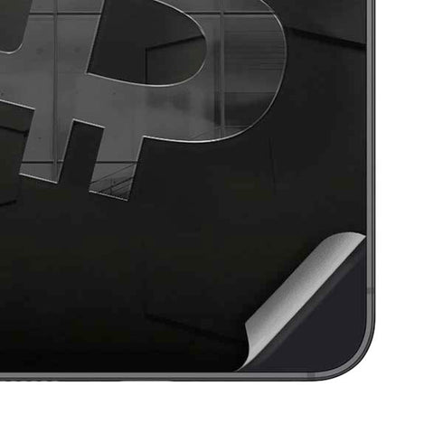 Bitcoin Textured Logo Galaxy S25 Skin