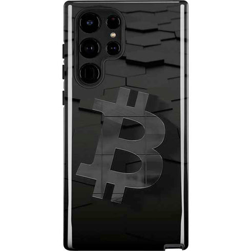 Bitcoin Textured Logo Galaxy Cases