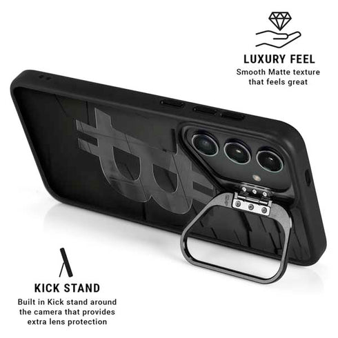 Bitcoin Textured Logo Galaxy S24 Ultra Kickstand Case