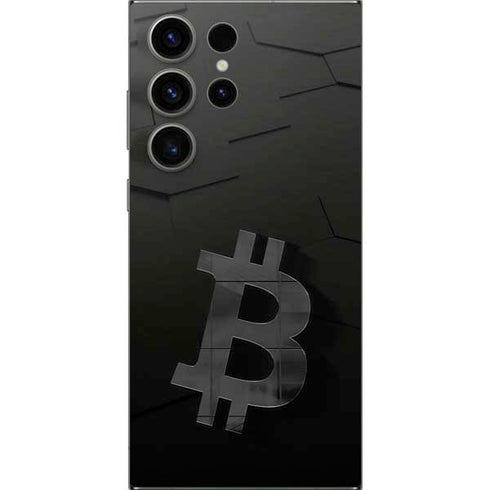 Bitcoin Textured Logo Galaxy S24 Ultra Skin
