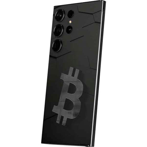 Bitcoin Textured Logo Galaxy S25 Ultra Skin