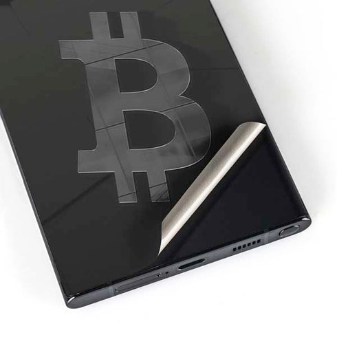 Bitcoin Textured Logo Galaxy S25 Ultra Skin