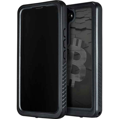 Bitcoin Textured Logo Galaxy S24 Waterproof Case
