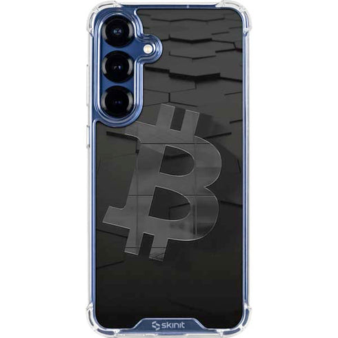 Bitcoin Textured Logo Galaxy S25 Clear Case