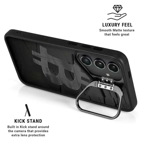 Bitcoin Textured Logo Galaxy S25 FE Kickstand Case