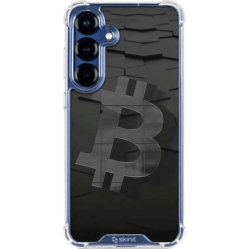 Bitcoin Textured Logo Galaxy S25 Plus Clear Case