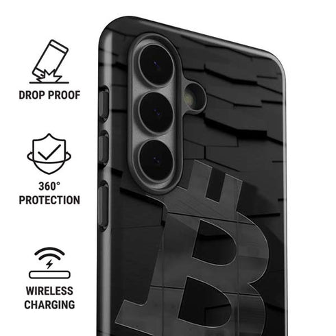 Bitcoin Textured Logo Galaxy S26 Plus Impact Case