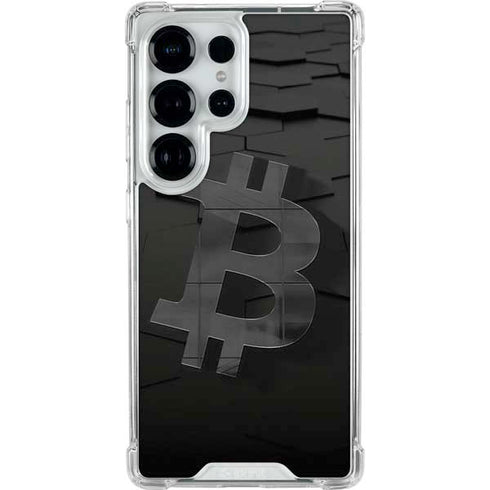 Bitcoin Textured Logo Galaxy S26 Ultra Clear Case