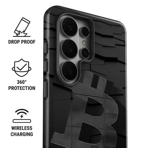 Bitcoin Textured Logo Galaxy S26 Ultra Impact Case