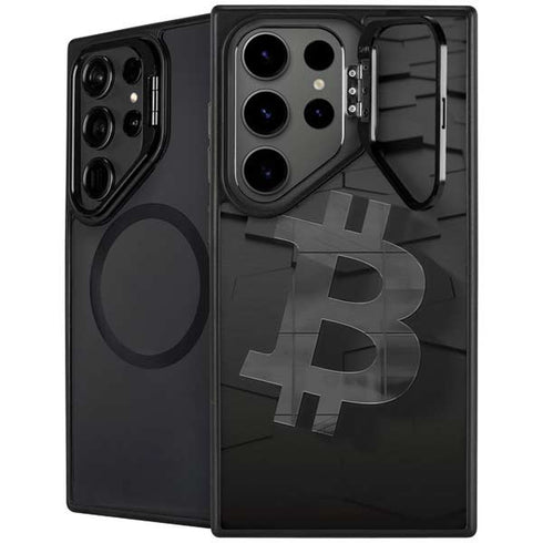 Bitcoin Textured Logo Galaxy S26 Ultra Kickstand Case