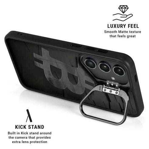 Bitcoin Textured Logo Galaxy S26 Ultra Kickstand Case