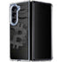 Bitcoin Textured Logo Galaxy Z Fold5 5G Clear Case